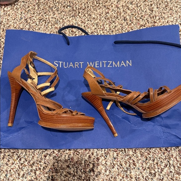 Stuart Weitzman leather heels - NEW NO BOX - Size 7.5 - Picture 5 of 6